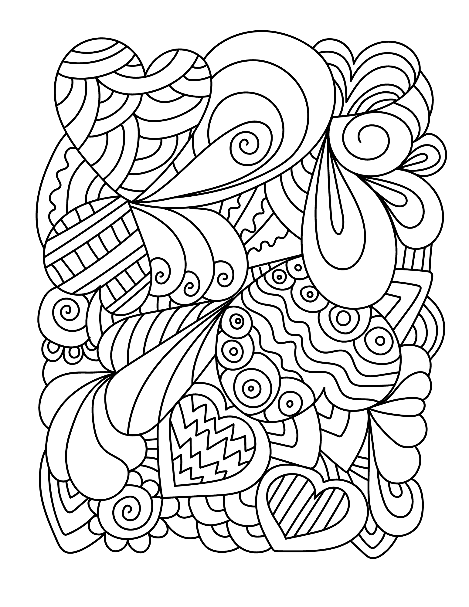 Coloring Pages With Hearts