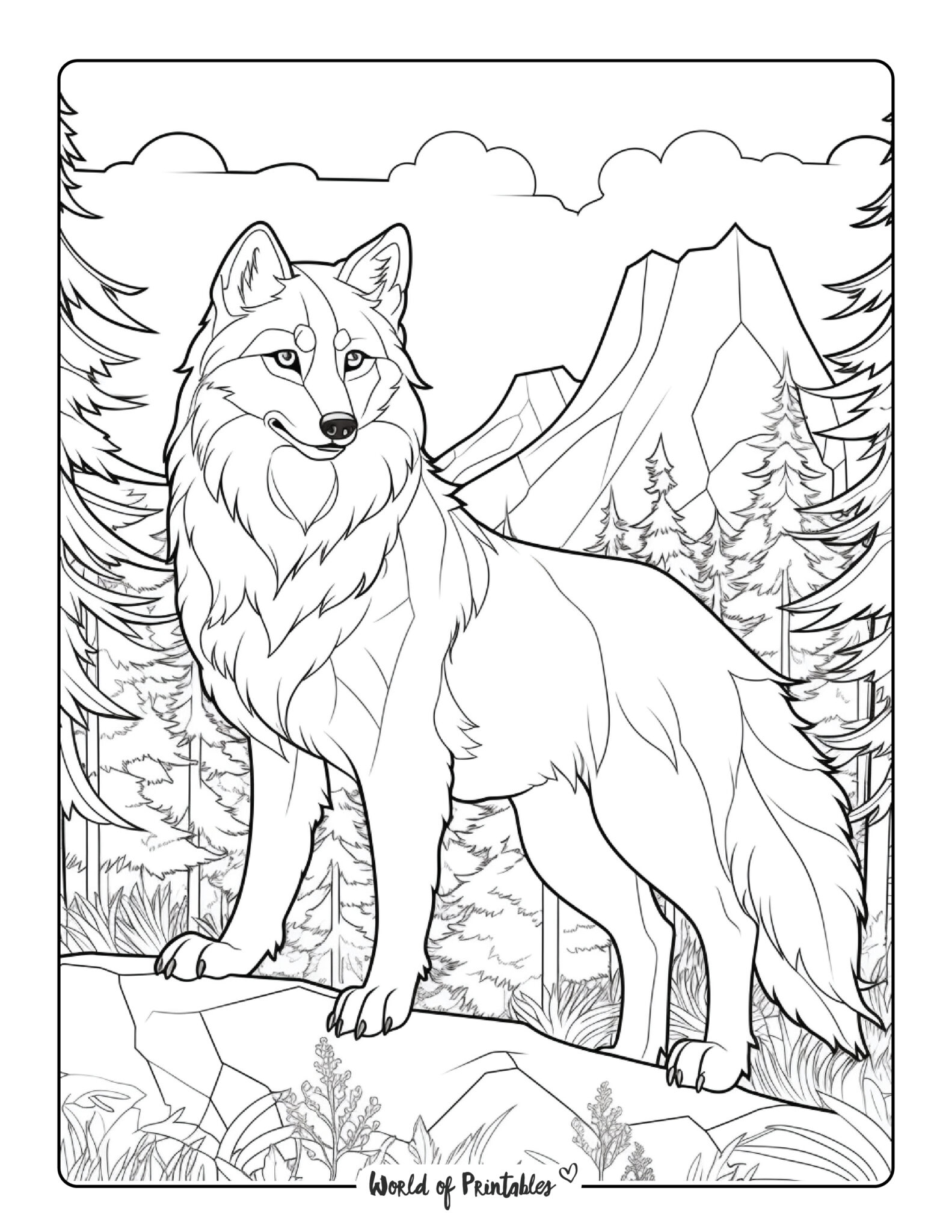 Coloring Pages Wolf Coloring Pages Wolf