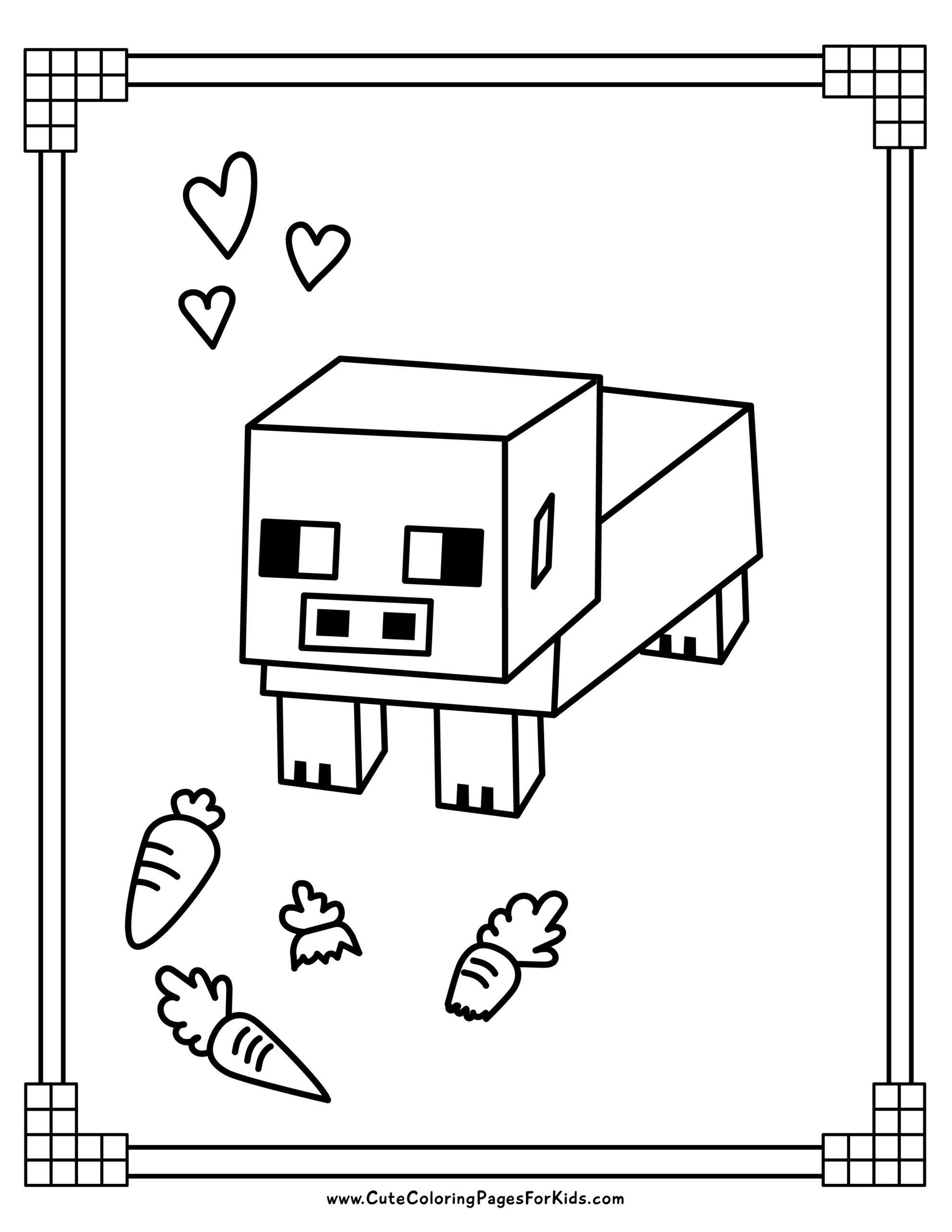 Coloring Sheet Minecraft Coloring Pages Minecraft Color By Number By 