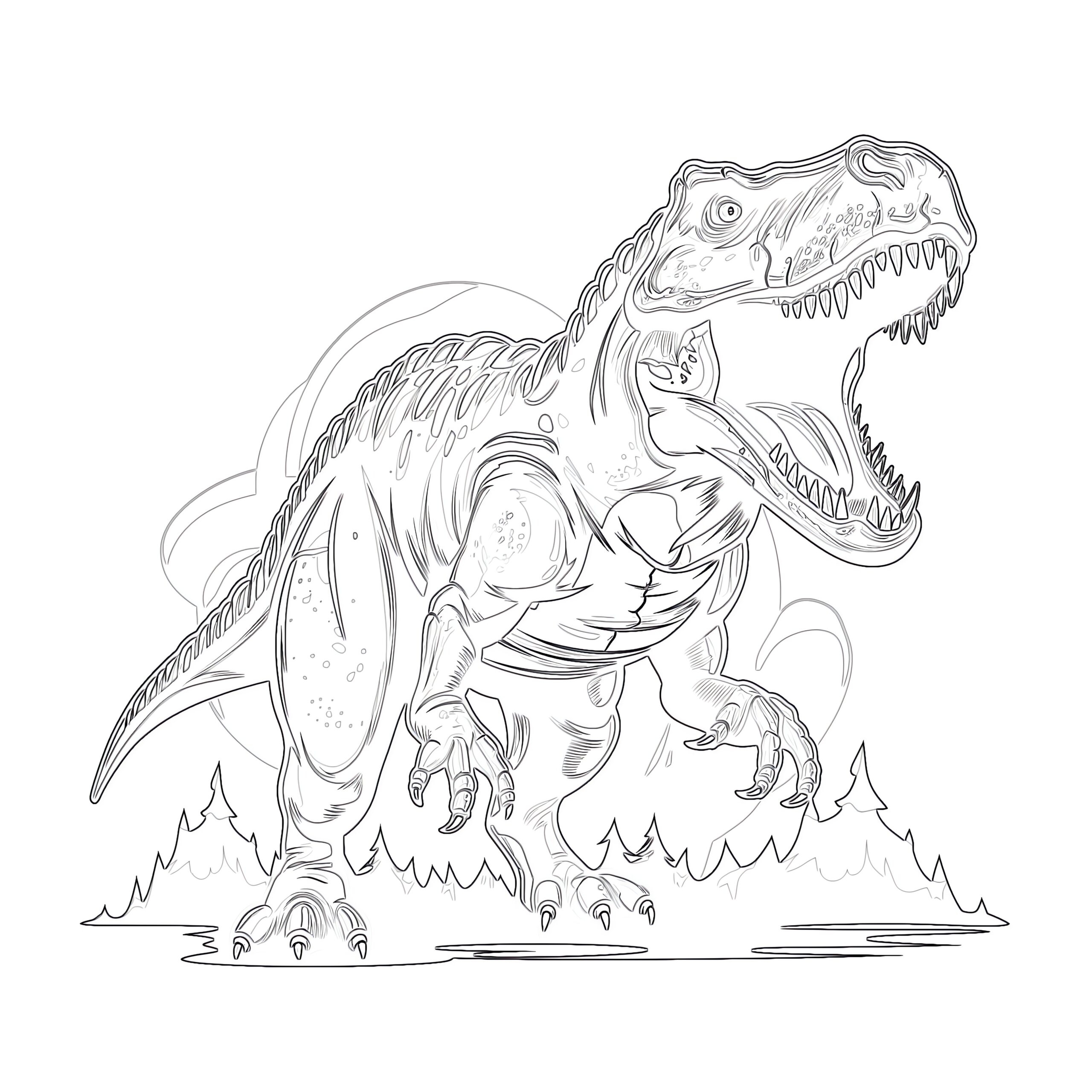 Coloring Tyrannosaurus Rex Infoupdate