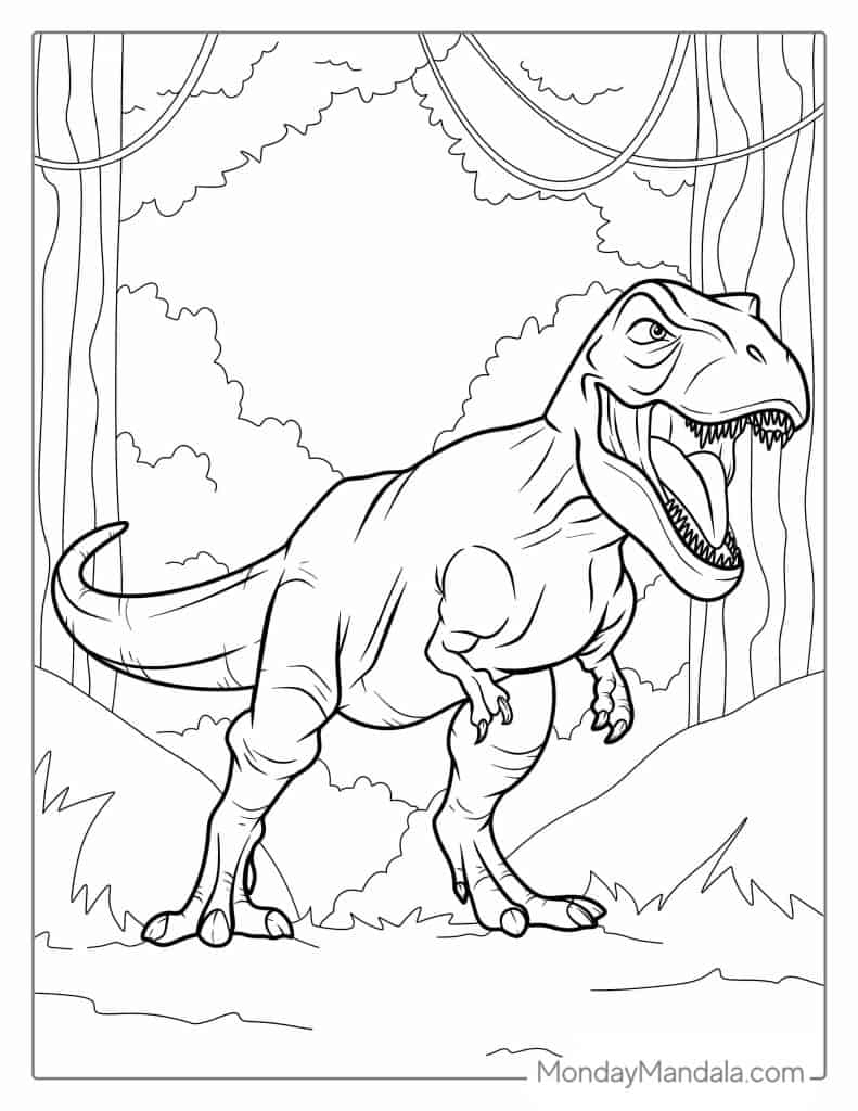 t rex coloring pages