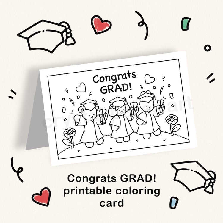 Congrats Grad Coloring Pages 2025 