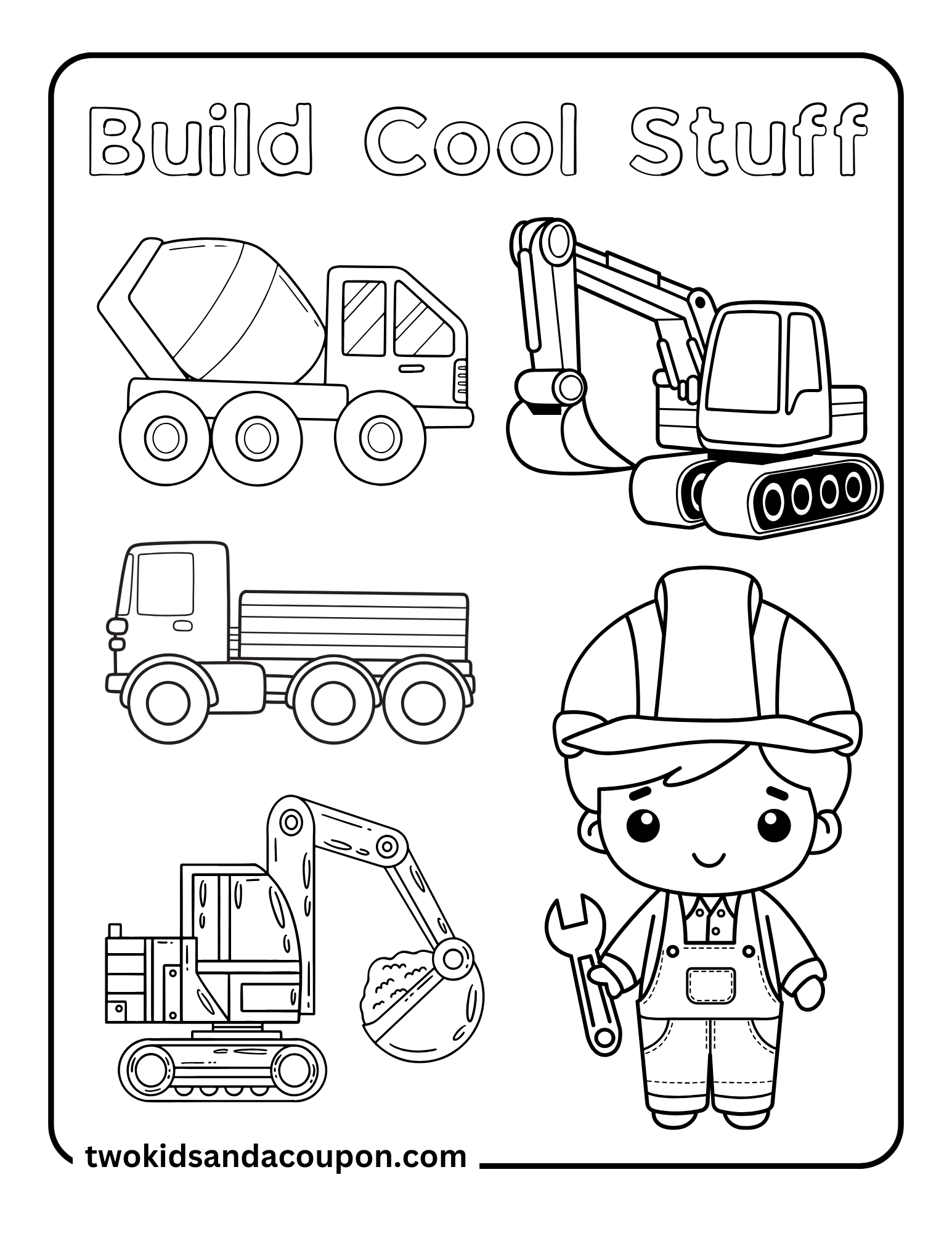 Construction Safety Coloring Pages 2025 