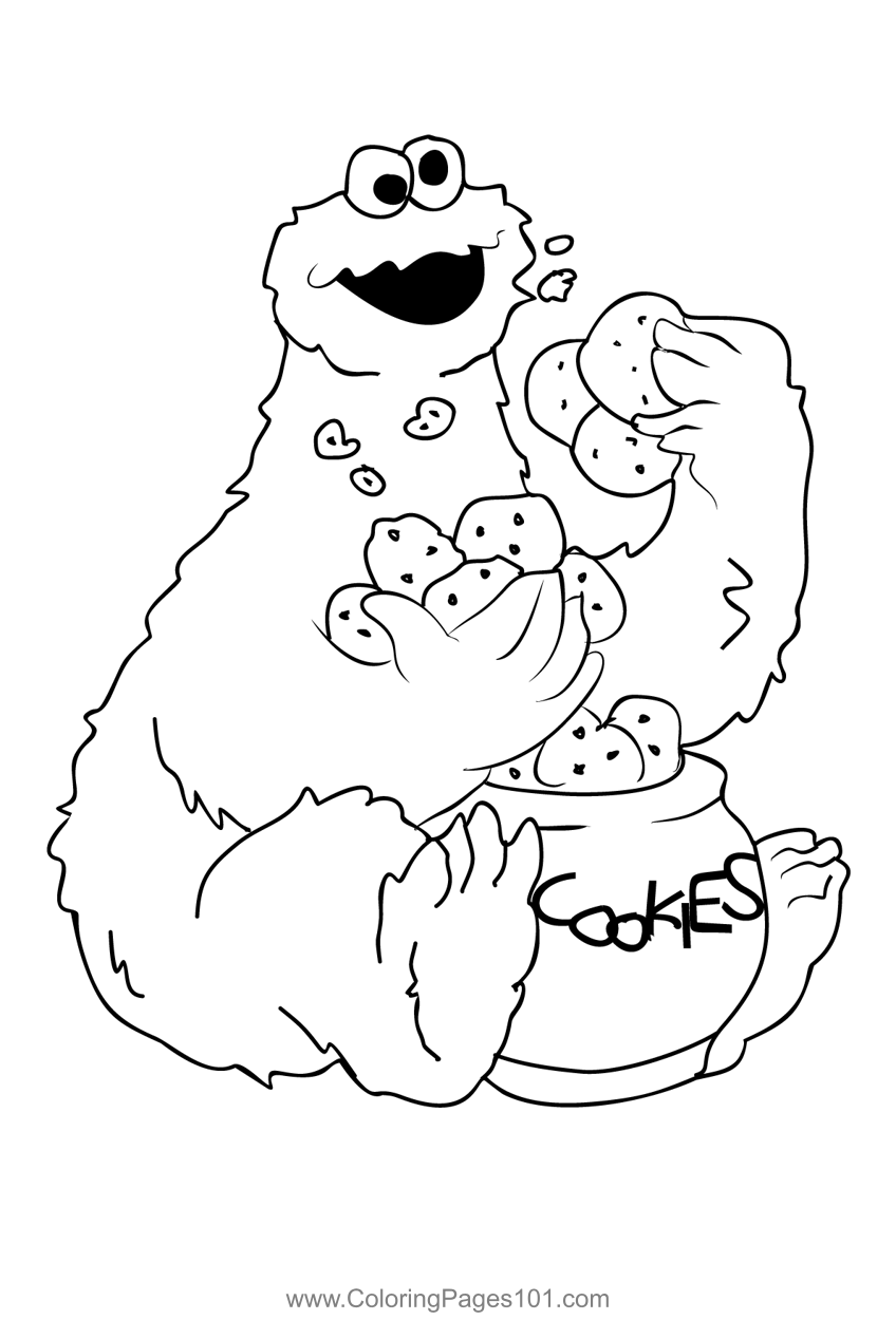 Cookie Monster 2 Coloring Page For Kids Free Cookie Monster Printable Cookie Monster 2 Coloring Page For Kids Free Cookie Monster Printable