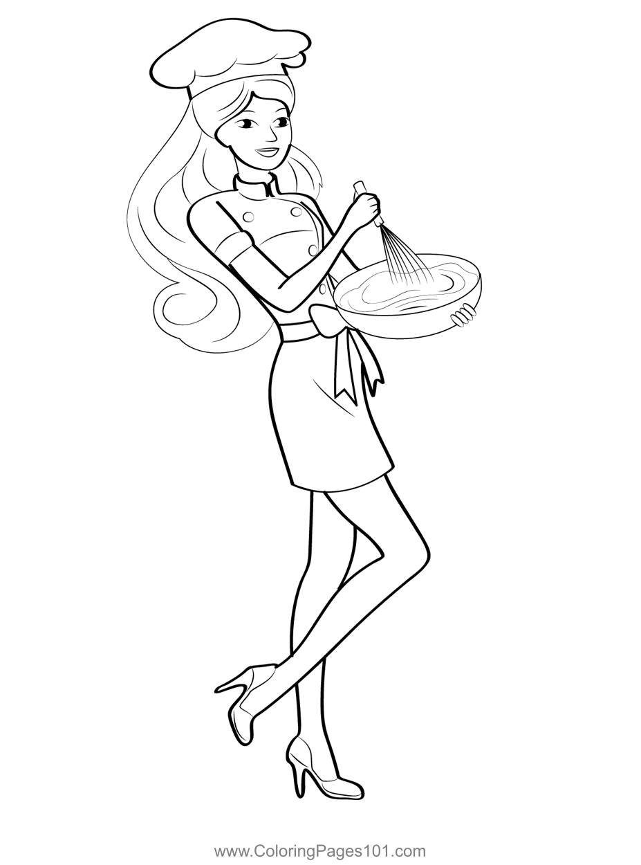 barbie coloring pages free