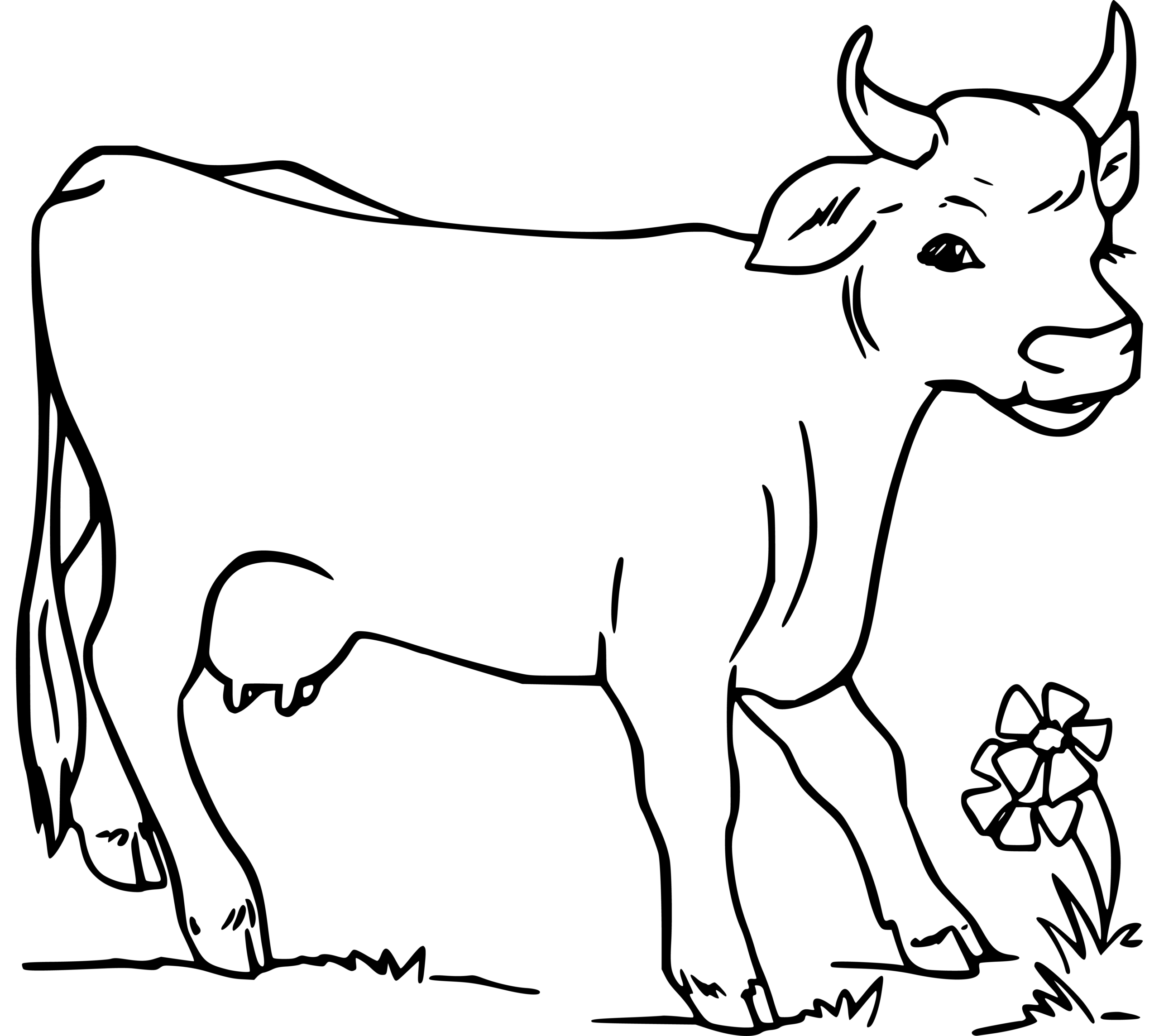 Cow Coloring Pages 8 Printable Sheets Simple To Draw Easy For Kids