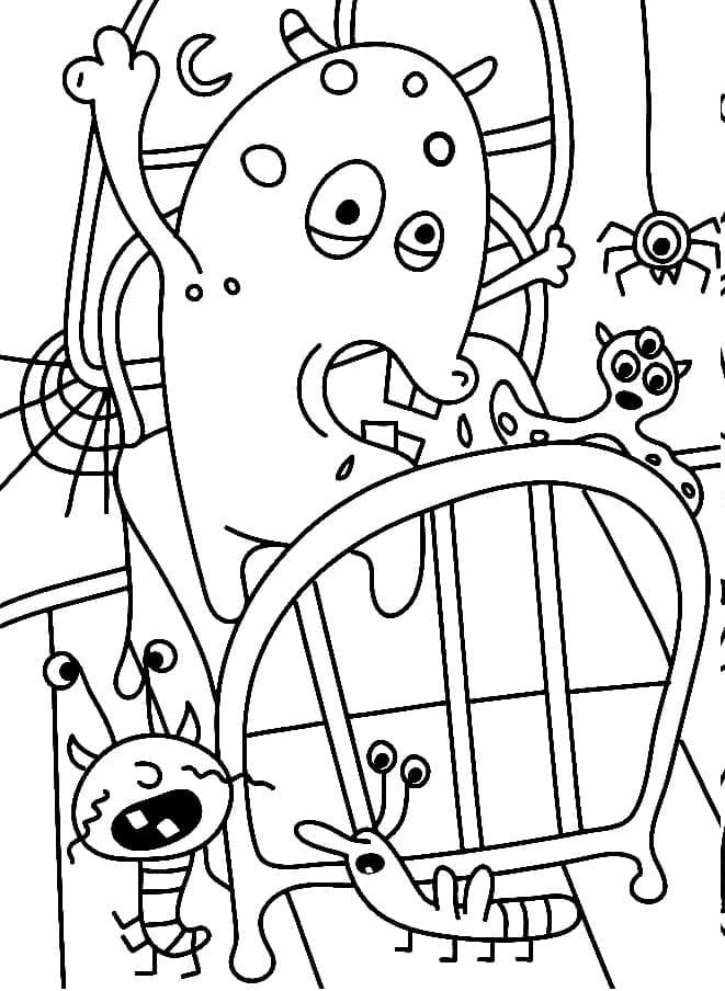 monster coloring page monster coloring page
