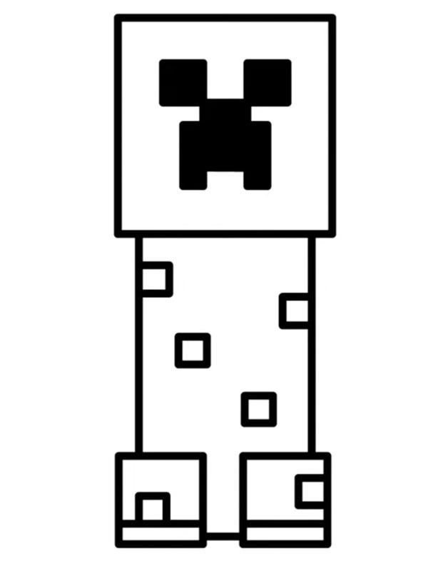 Creeper Minecraft Coloring Page Funny Coloring Pages