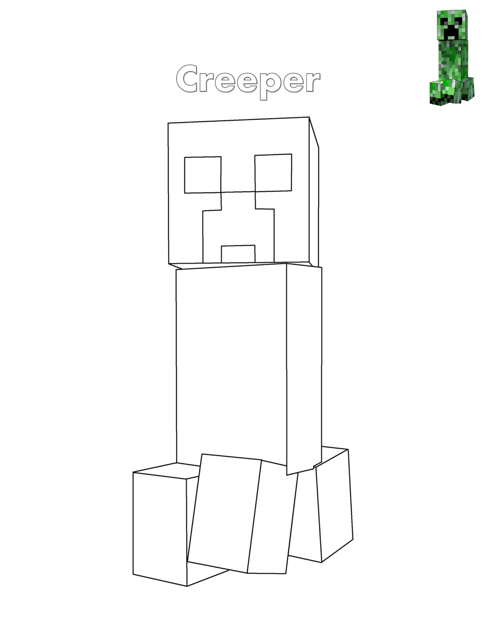 Creeper Minecraft Coloring Pages Coloring Cool Creeper Minecraft Coloring Pages Coloring Cool