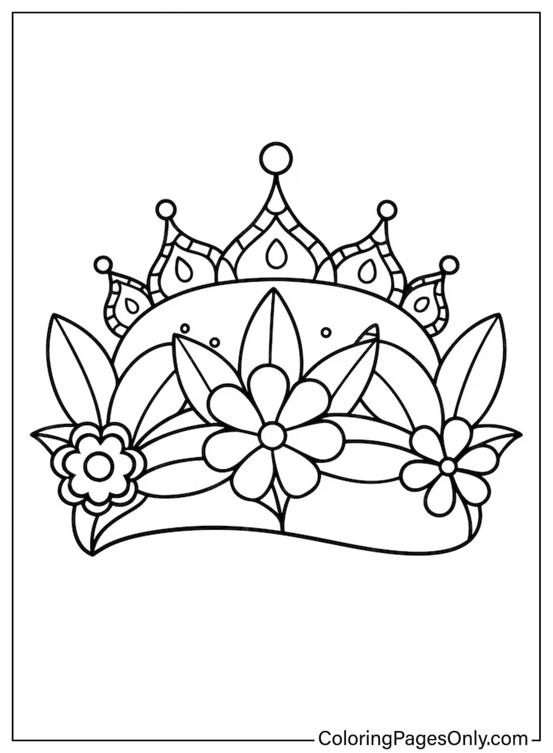 Crown Coloring Page Crown Coloring Page