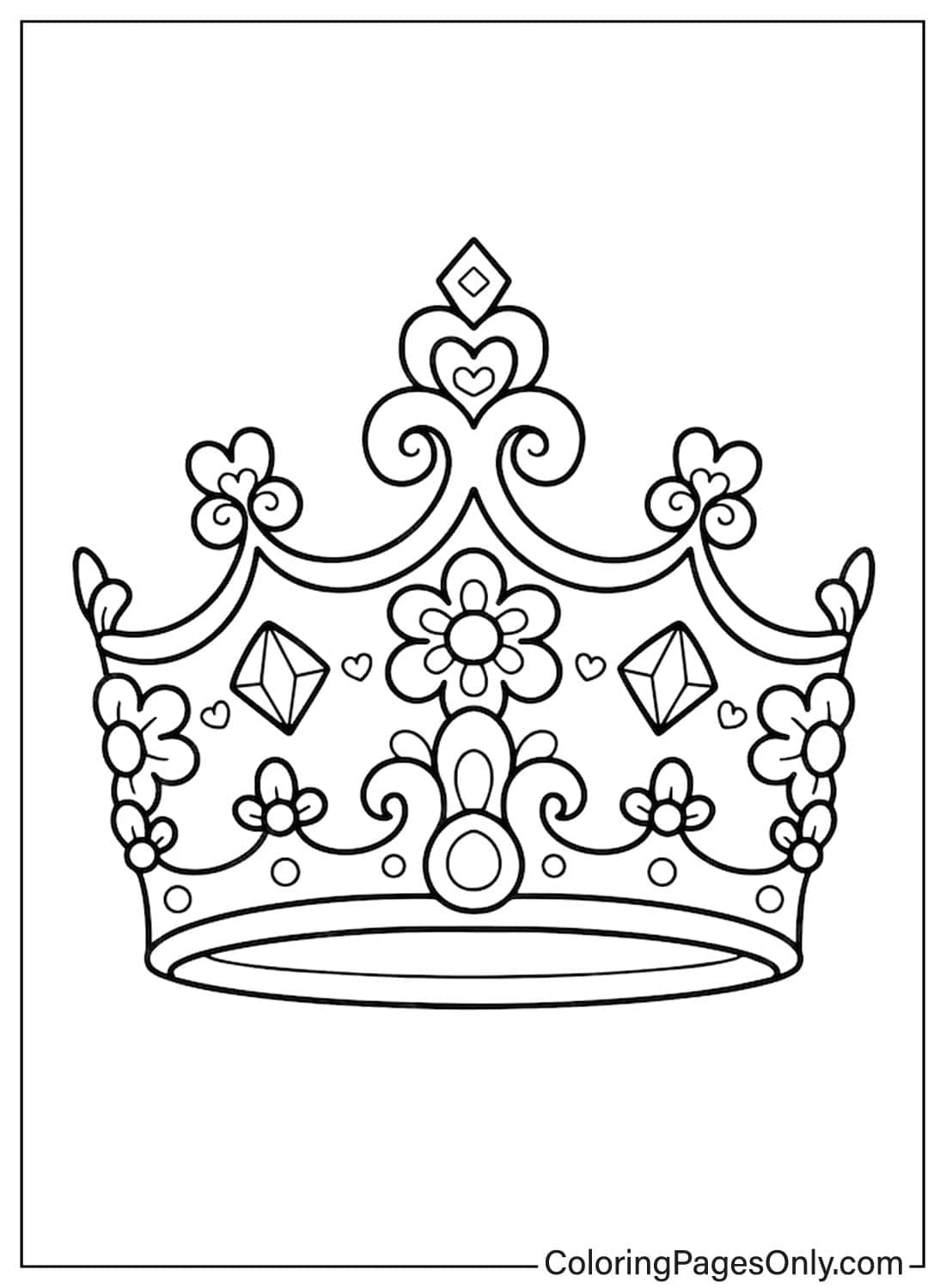 Crown Coloring Page Crown Coloring Page