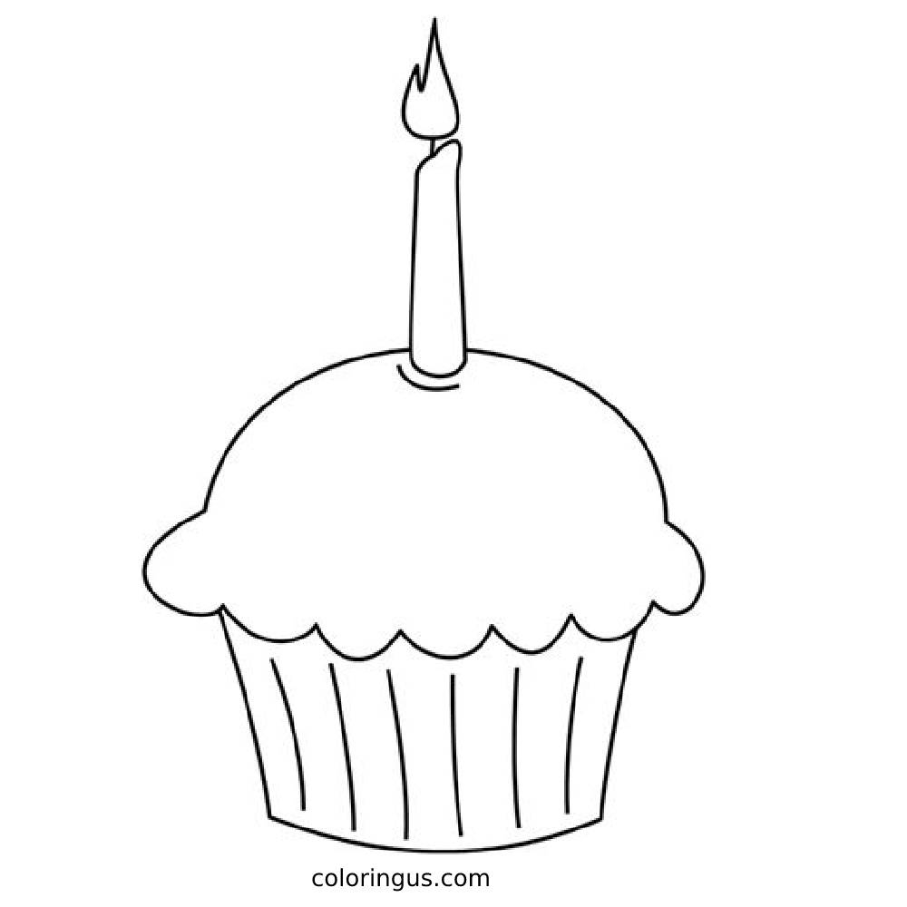 Cupcake Coloring Pages Free Printable PDF 