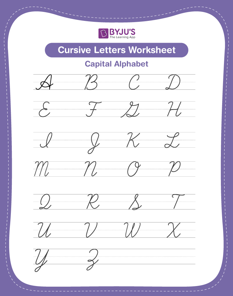 Cursive Capital Letters Worksheet Free Printable Cursive Capital Cursive Capital Letters Worksheet Free Printable Cursive Capital