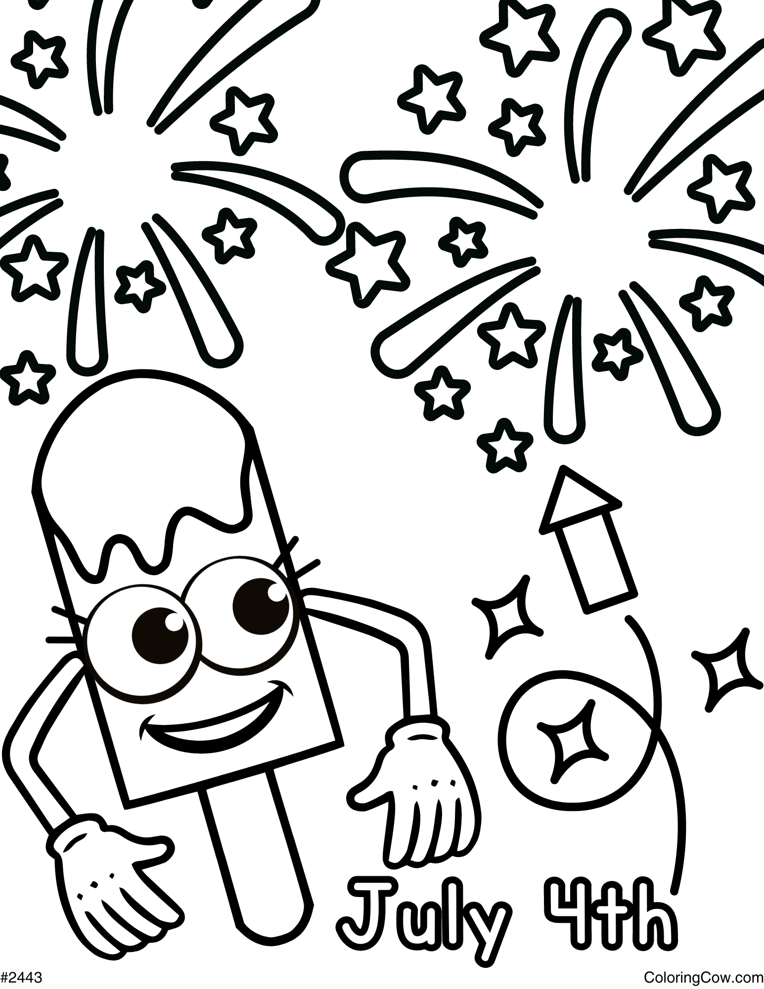 Cute 4th Of July Coloring Page Cute 4th Of July Coloring Page