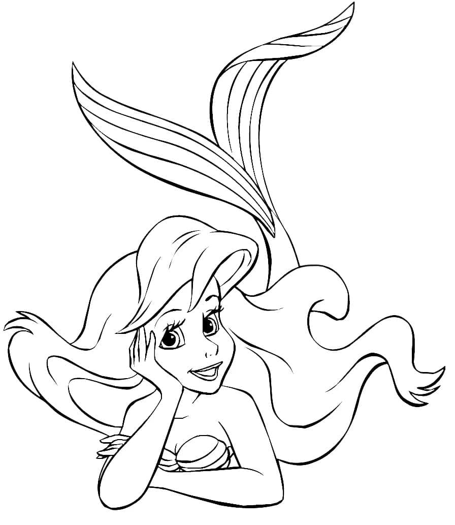 Cute Ariel Coloring Page Download Print Or Color Online For Free