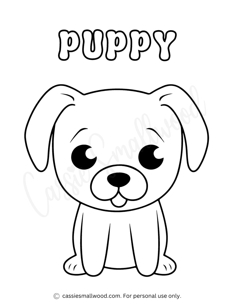 Cute Baby Dog Pic Free Printable Coloring Pages Infoupdate