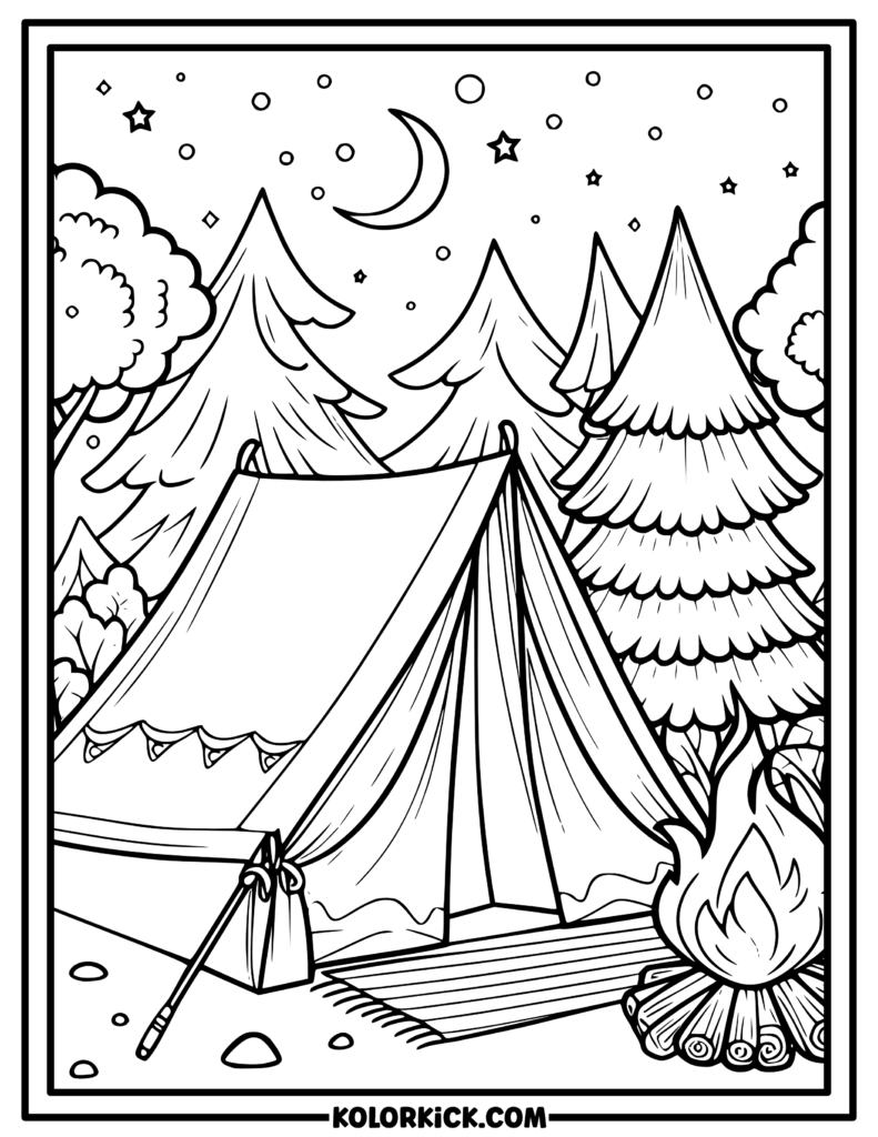 Cute Camping Coloring Pages 100 Free Printable PDFs