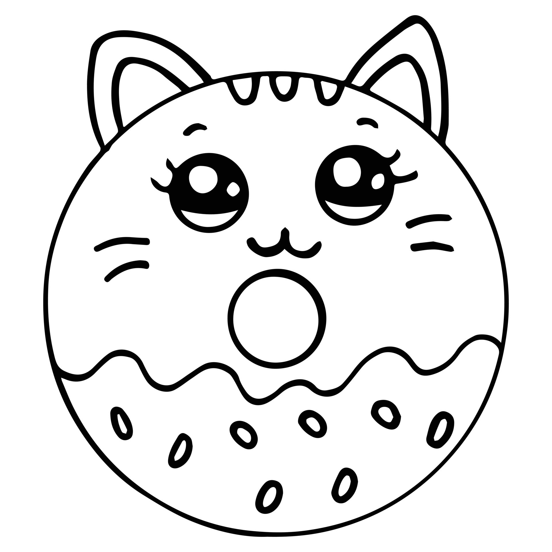 coloring page cat
