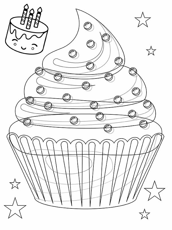 cupcake coloring page