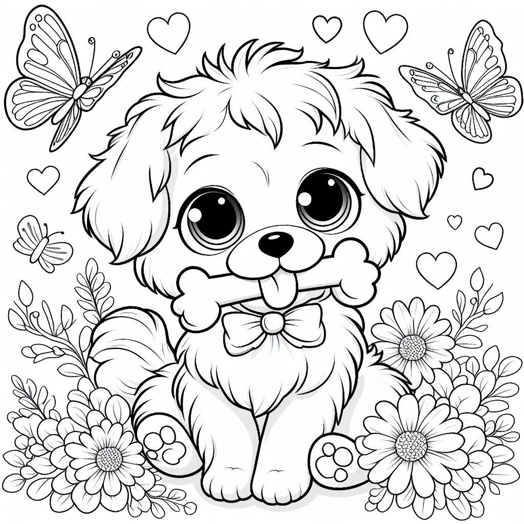 Cute Dog Coloring Pages Ghrnet At Coloring Cute Dog Coloring Pages Ghrnet At Coloring