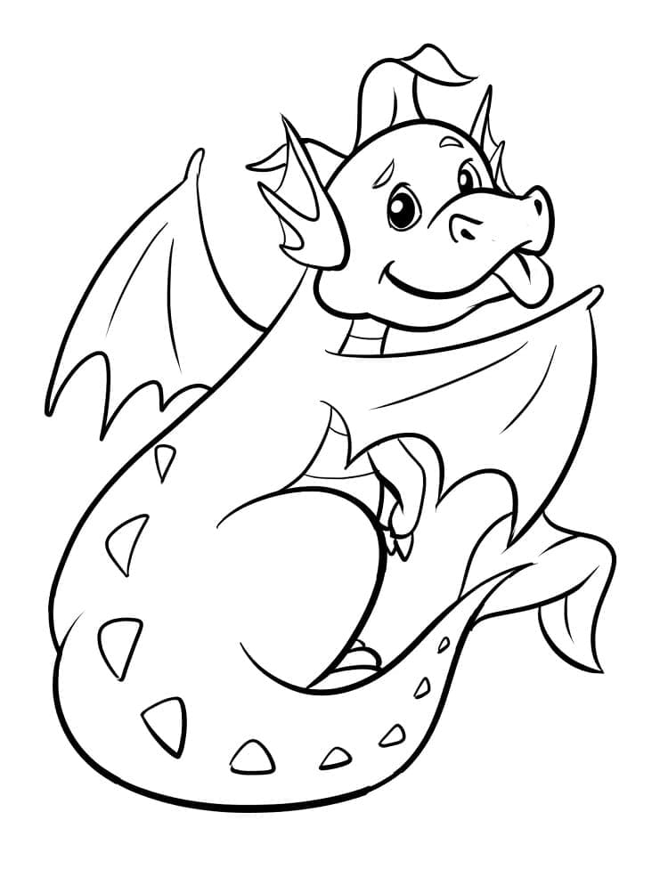 Cute Dragon Coloring Page Download Print Or Color Online For Free