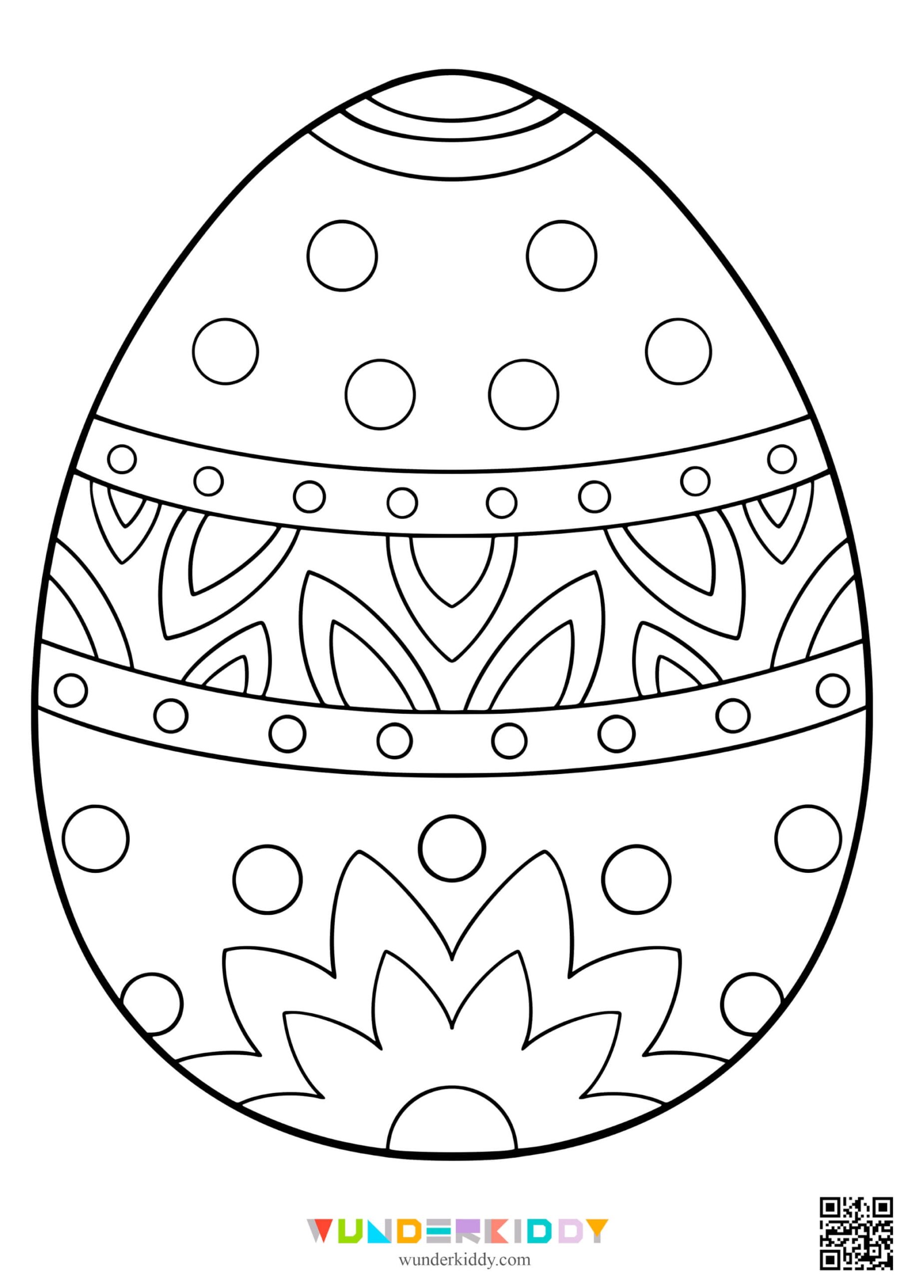 Cute Easter Egg Coloring Pages