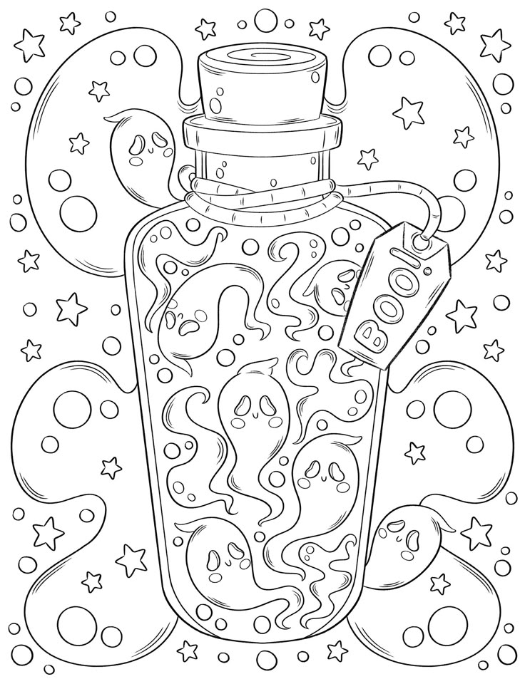 Cute Halloween Coloring Bundle Kawaii Spooky Coloring Pages Cute Halloween Coloring Bundle Kawaii Spooky Coloring Pages