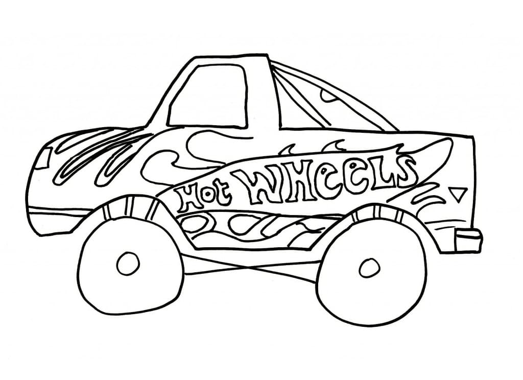 Cute Hot Wheels Coloring Page Download Print Or Color Online For Free