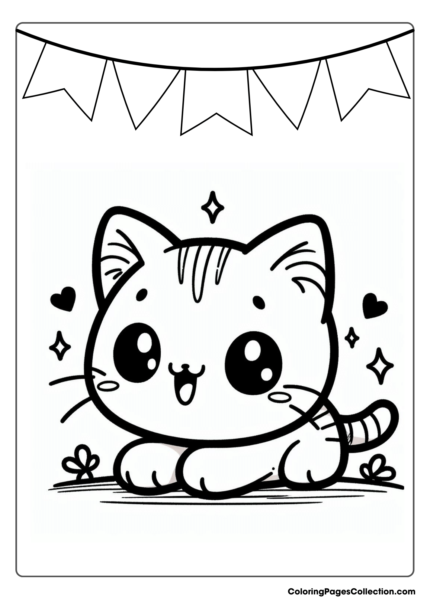 Cute Kitten Coloring Pages Printable Free Cute Kitten Coloring Pages Printable Free
