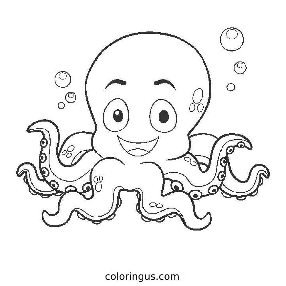 Cute Octopus Coloring Page Free Printable PDF Cute Octopus Coloring Page Free Printable PDF
