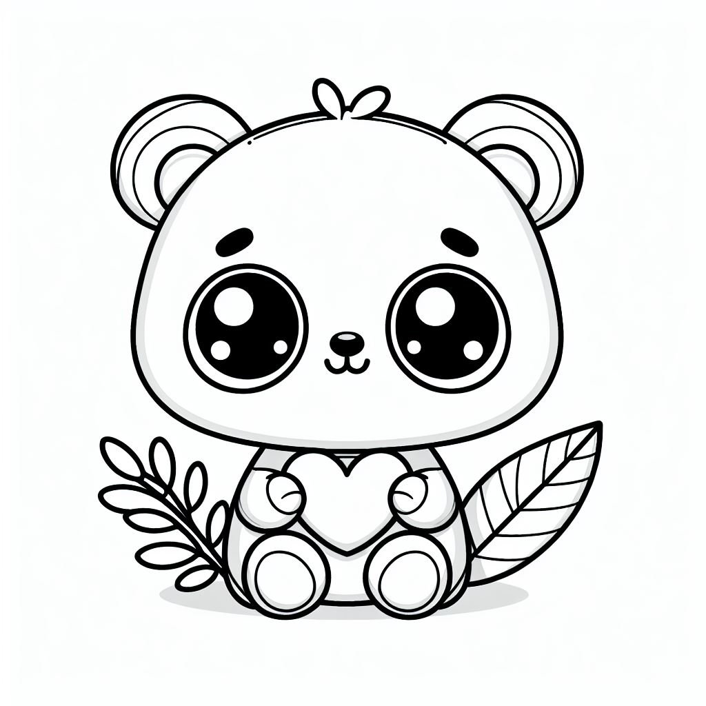 Cute Panda Bear Coloring Pages ColoringDraft