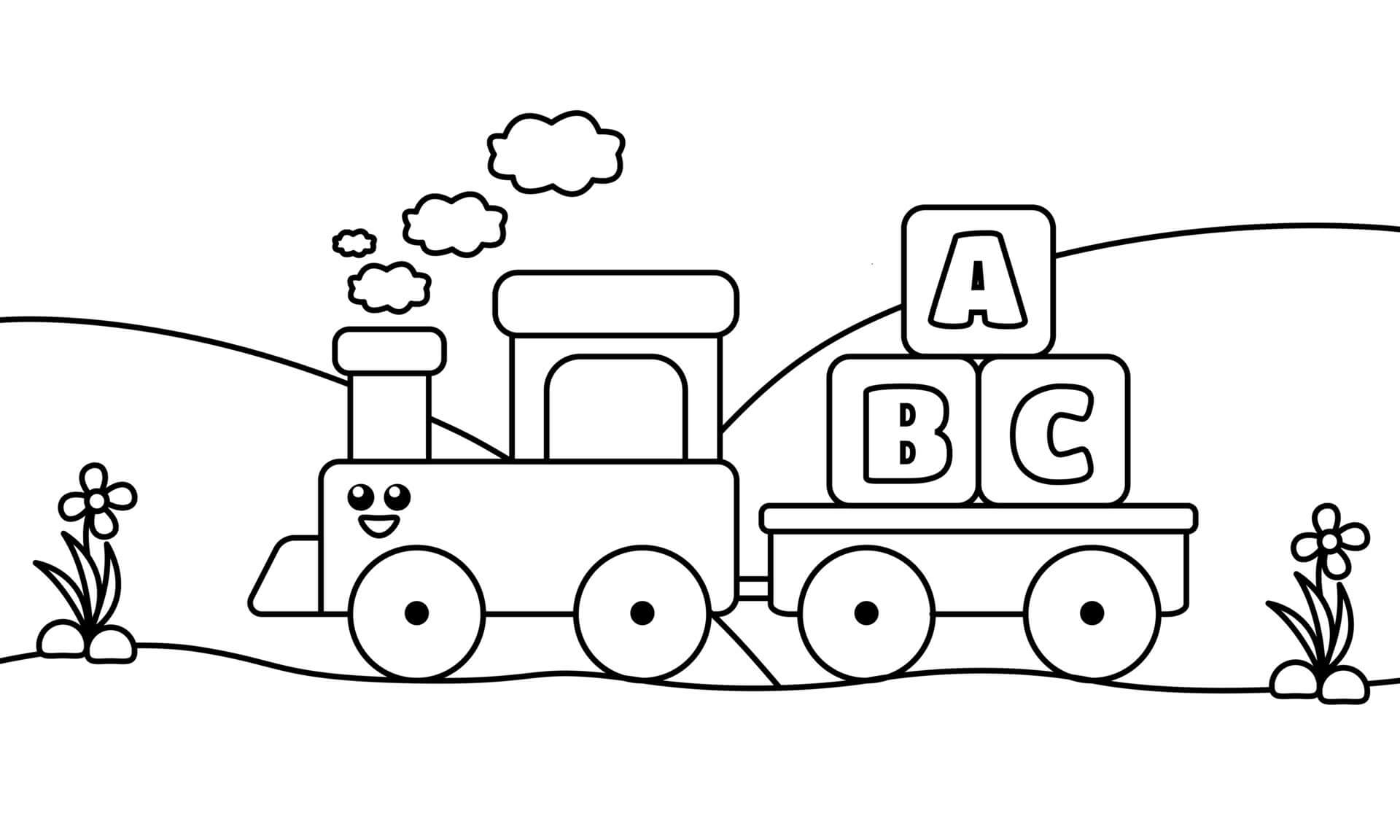 Cute Train Coloring Page Download Print Or Color Online For Free