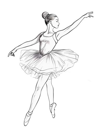 Dancing Ballerina Coloring Pages Coloring Book 