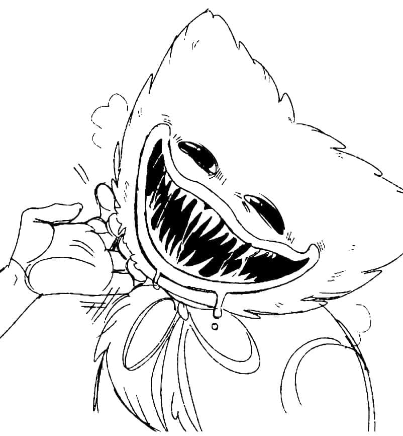 huggy wuggy coloring page
