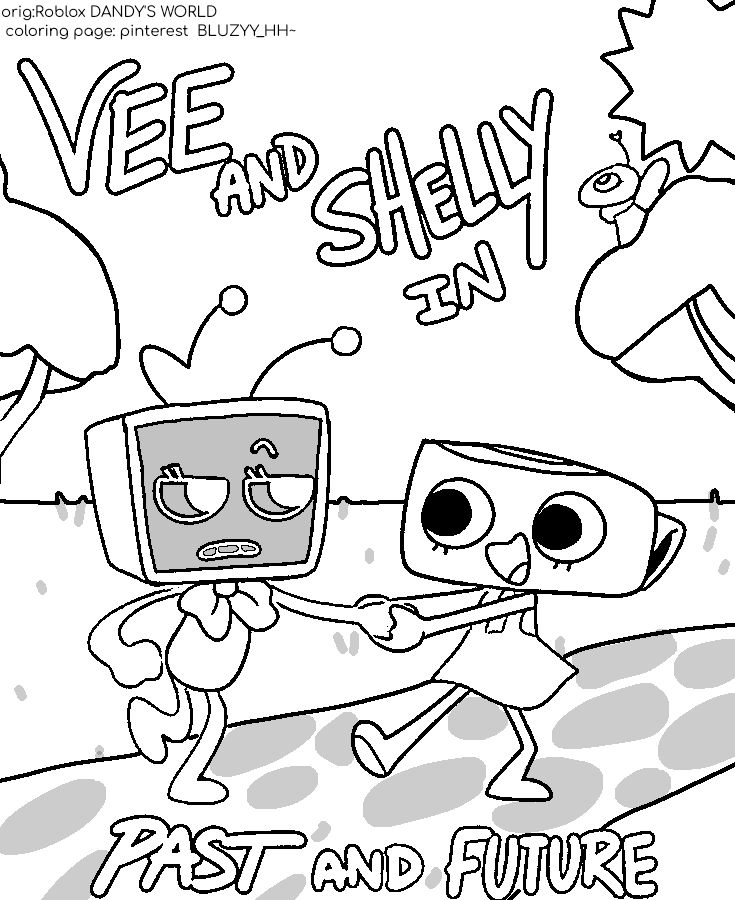 dandys world coloring page dandys world coloring page