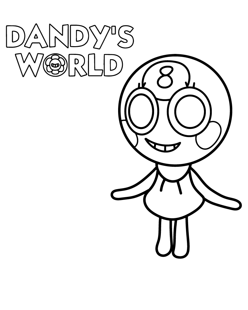 Dandy s World Dandy Coloring Page