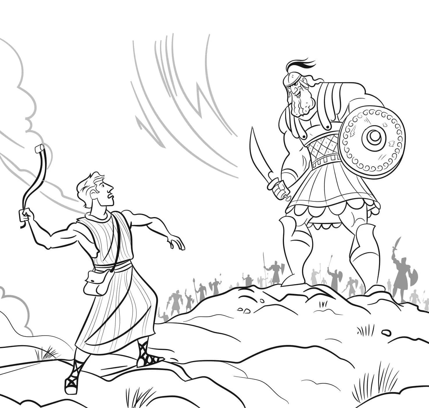 David And Goliath Coloring Pages ColoringLib David And Goliath Coloring Pages ColoringLib