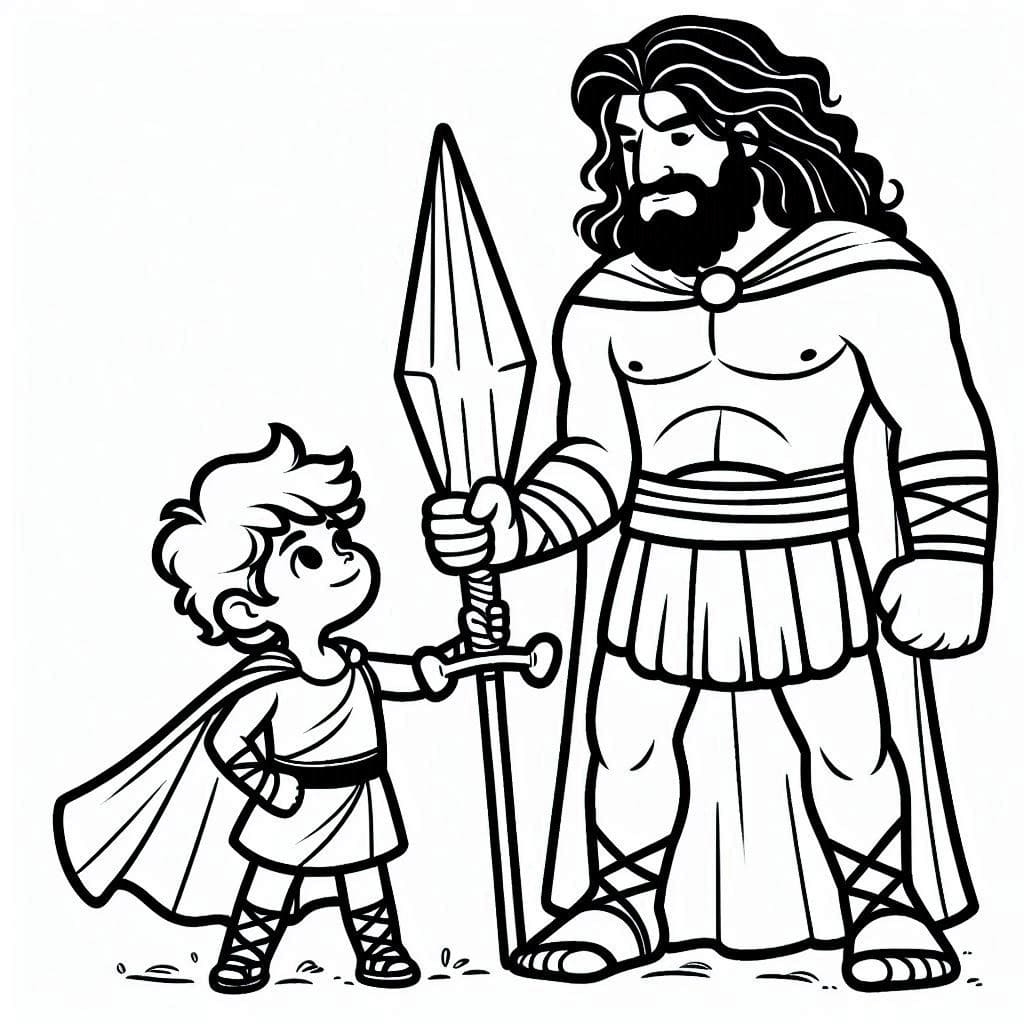 David And Goliath Coloring Pages ColoringLib David And Goliath Coloring Pages ColoringLib