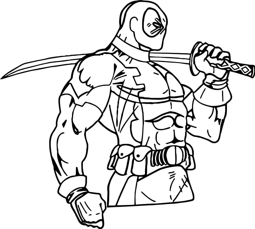 Deadpool Coloring Pages ColoringLib Deadpool Coloring Pages ColoringLib