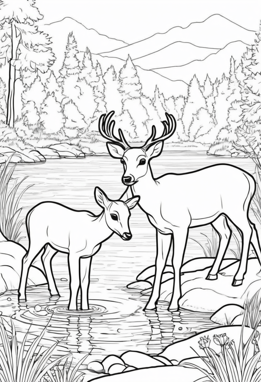 deer color pages deer color pages