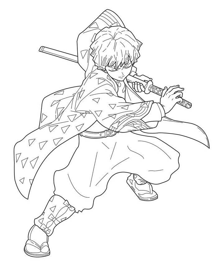 Demon Slayer Coloring Pages Free Printable PDF Demon Slayer Coloring Pages Free Printable PDF