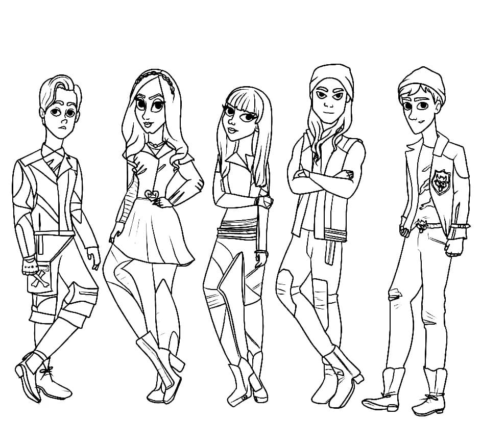 Descendants Disney Coloring Pages