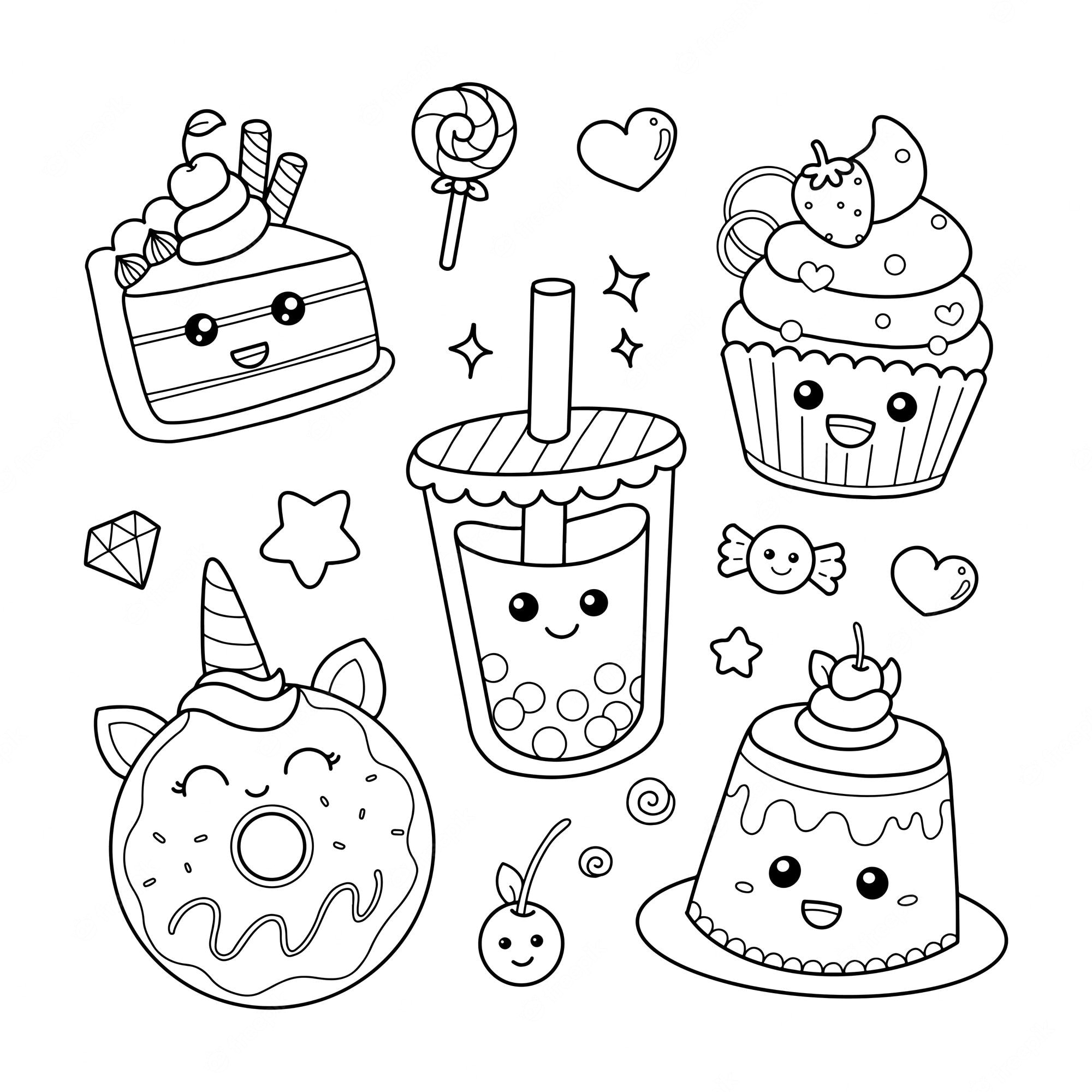 Dessert Coloring Pages Coloring Nation Dessert Coloring Pages Coloring Nation