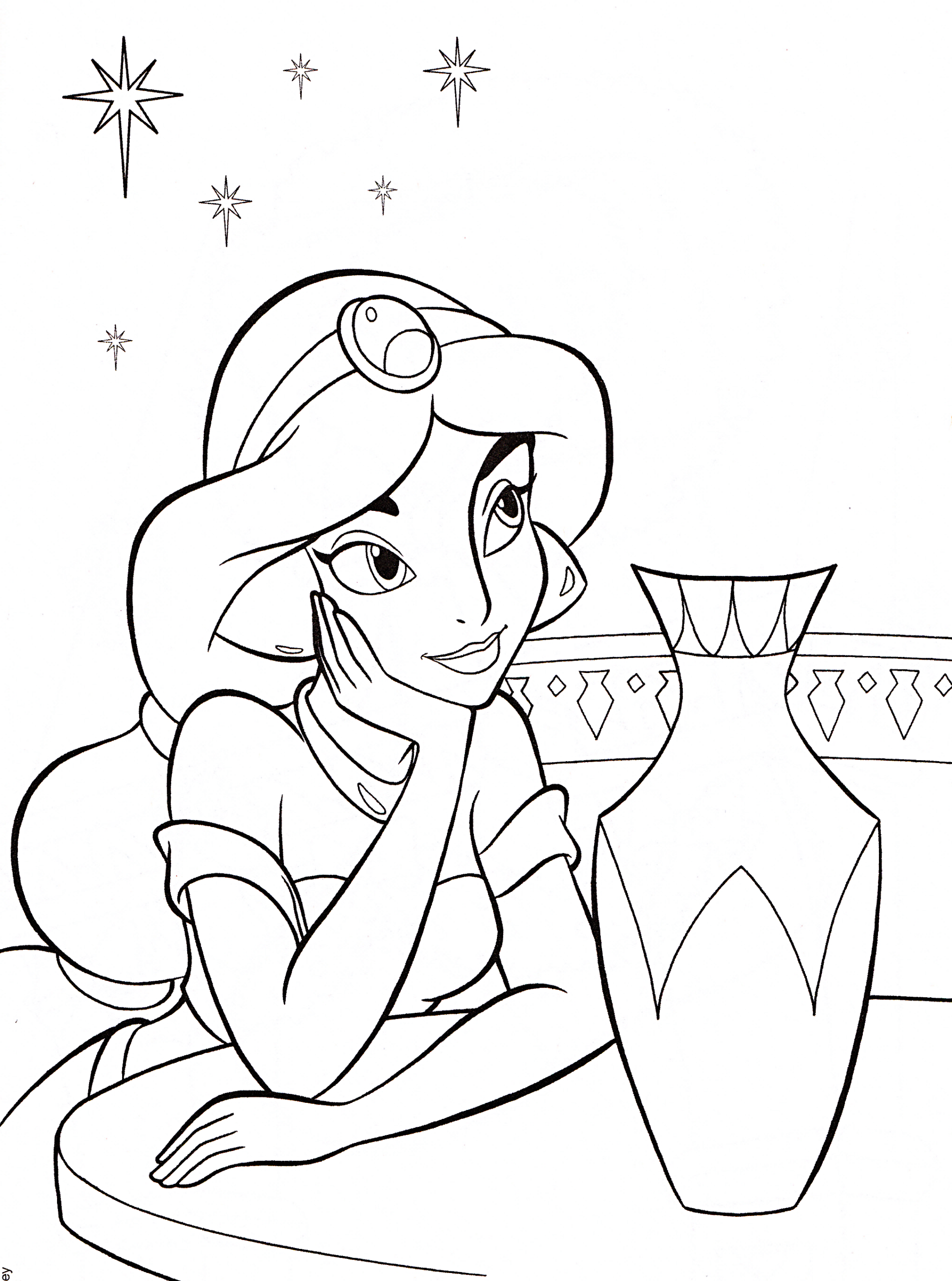 Disney Jasmine Coloring Pages
