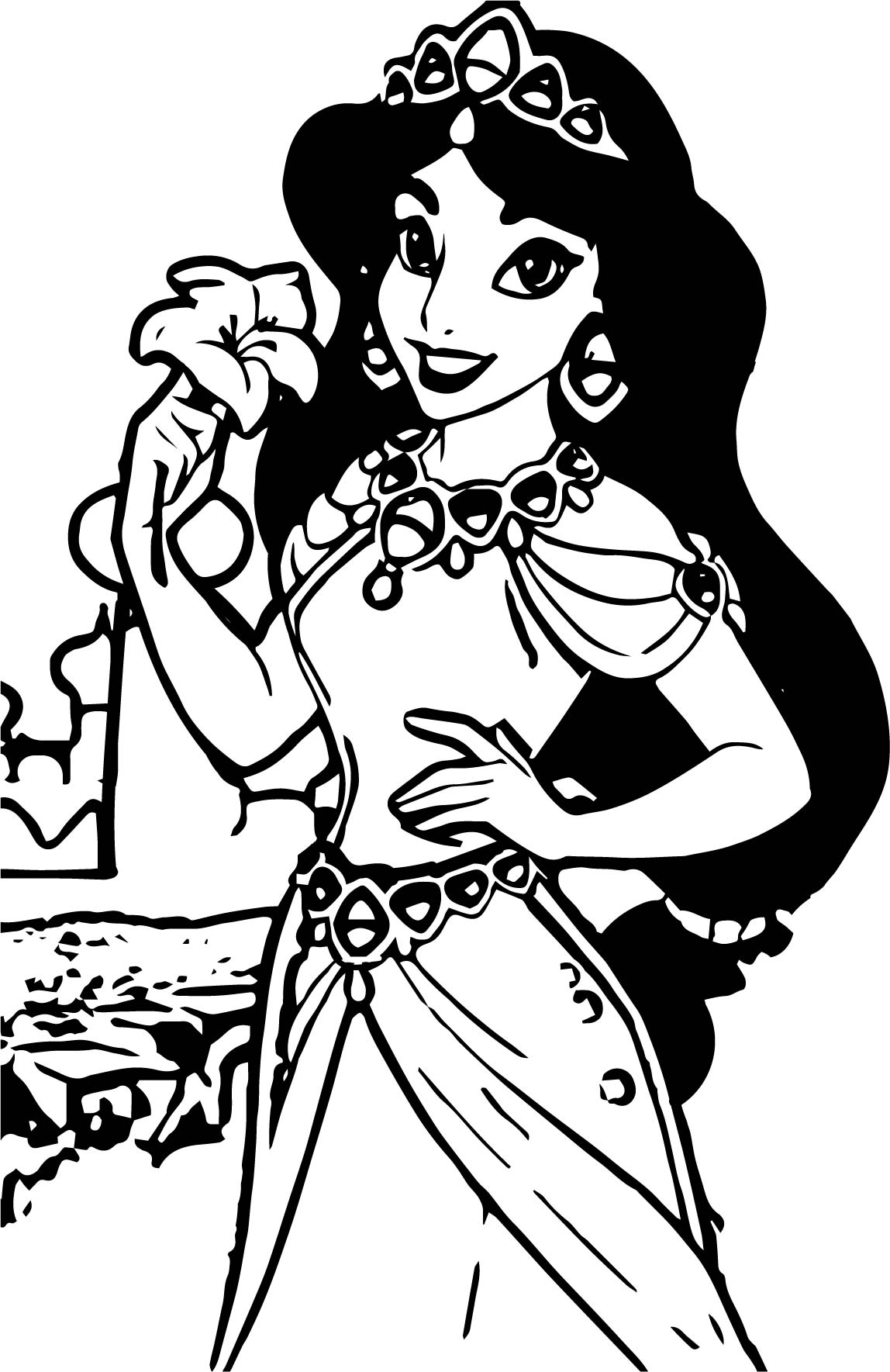 disney jasmine coloring pages