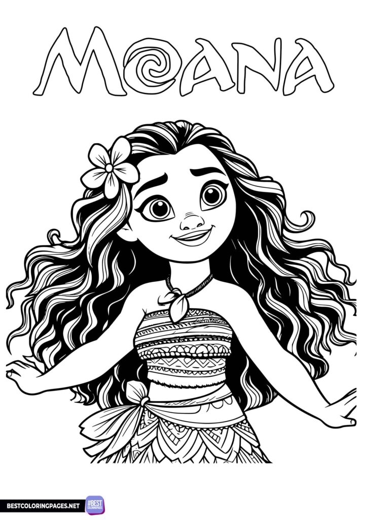 Disney Moana Coloring Page Free Printable Coloring Pages