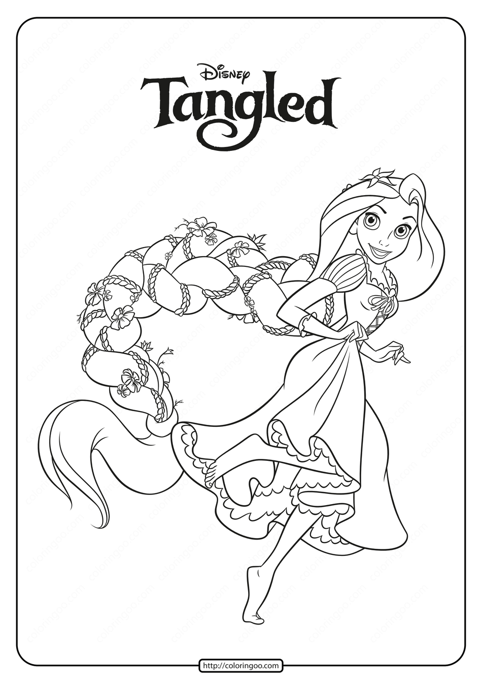 Disney Princess Rapunzel Coloring Pages