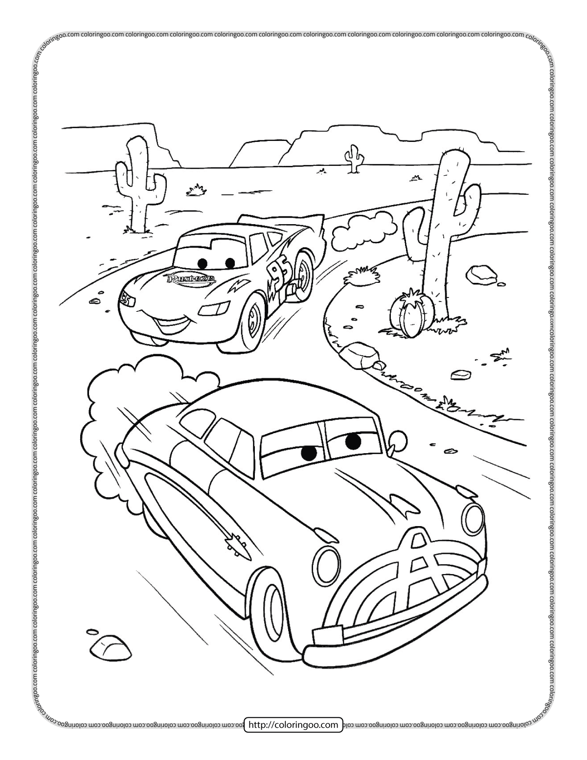 Doc Hudson Cars Coloring Page Doc Hudson Cars Coloring Page