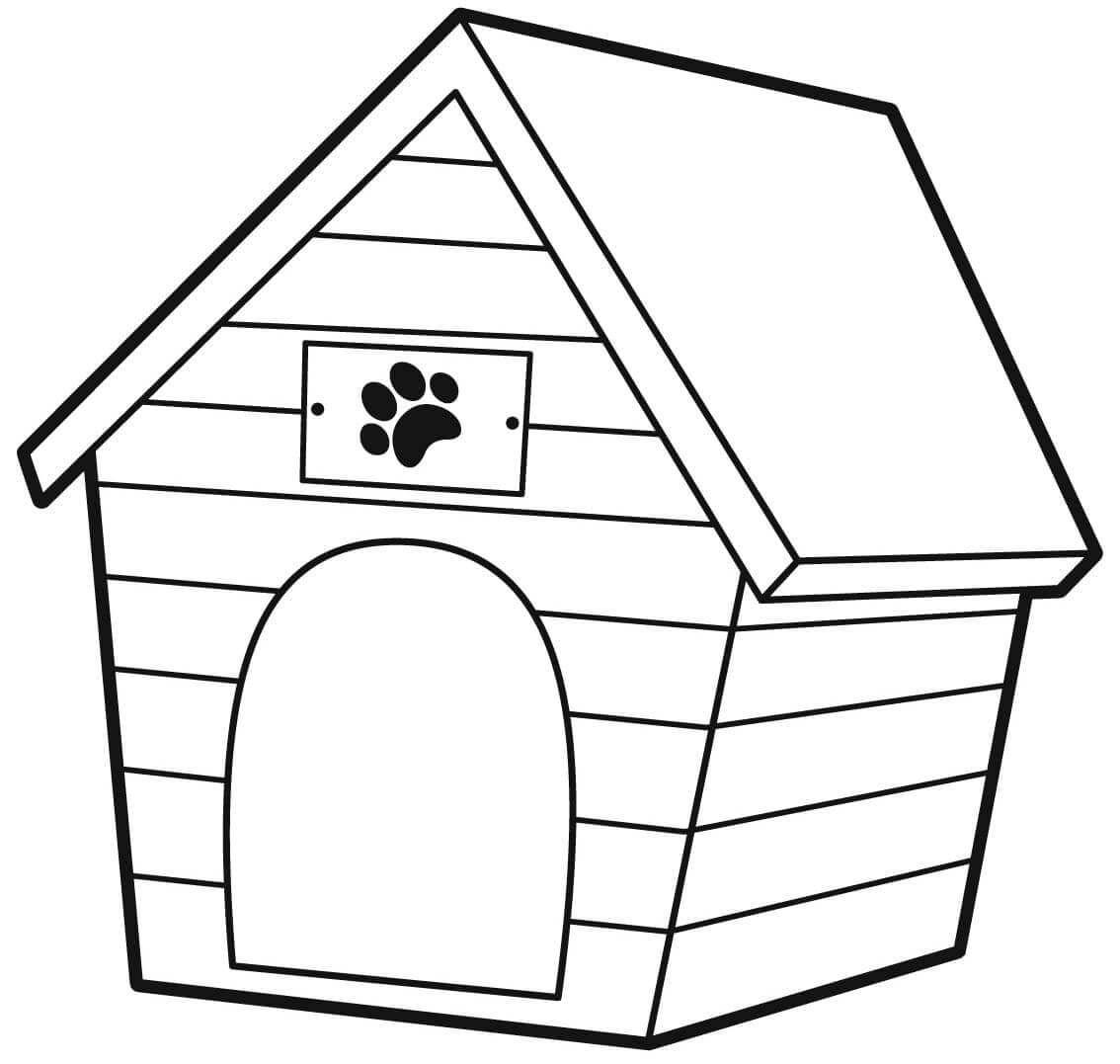 Dog House Coloring Pages ColoringLib Dog House Coloring Pages ColoringLib