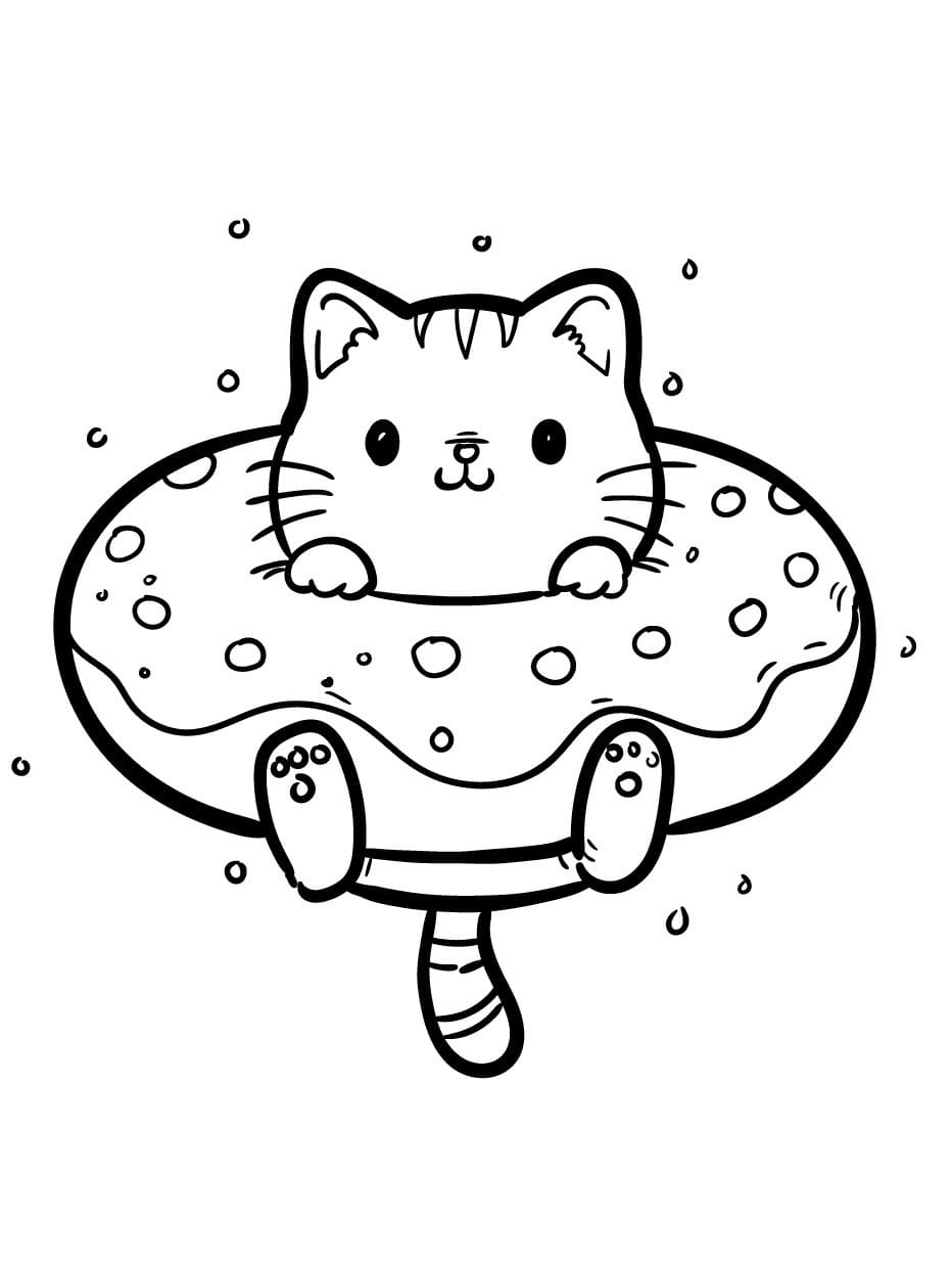 Donut Coloring Pages